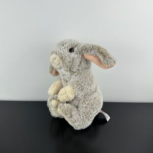 Lelly Venturelli Rare Bunny Rabbit 8” Realistic Gray Pink Plush Stuffed Animal